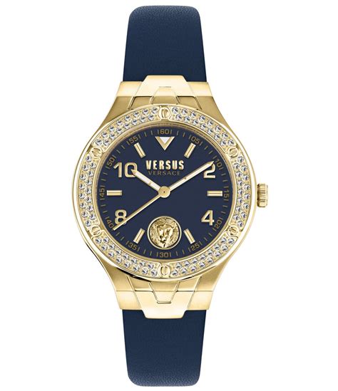 Versus Versace Stainless Steel & Leather Strap Watch on 